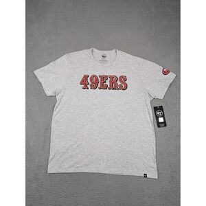 San Francisco‎ 49ers Shirt Mens 2XL Gray NFL Football 2Peat Franklin Tee '47 New
